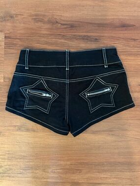 Edikted Black Denim Micro Jean Shorts